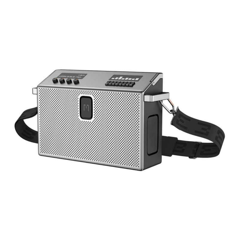 Mondo Portable BT Speaker - Large - Silver - مكبر صوت